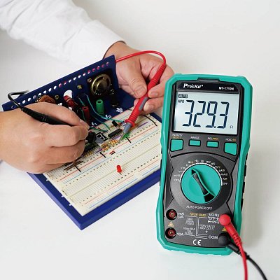 Univerzální multimetr s automatickým rozsahem, DC 1000V/10A, AC 750V/10A, 40MOhm