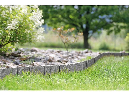 Lem trávníku GARDEN STONE antracit 390cm