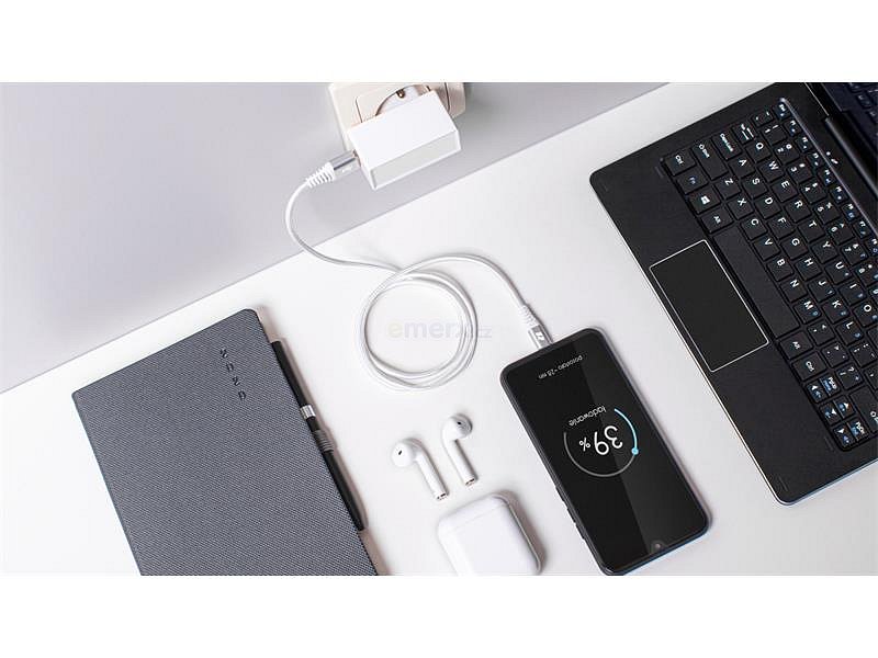 Kabel REBEL RB-6001-050-W USB/USB-C 0,5m White