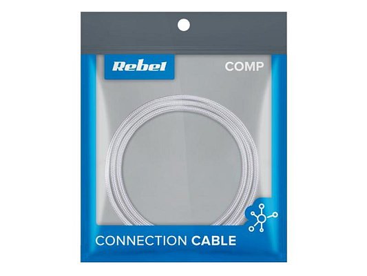 Kabel REBEL RB-6001-050-W USB/USB-C 0,5m White