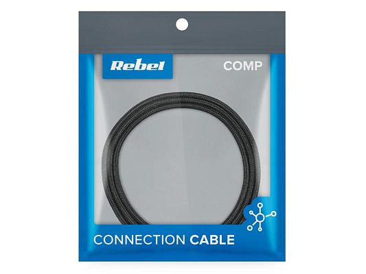 Kabel REBEL USB/USB-C černý 2m