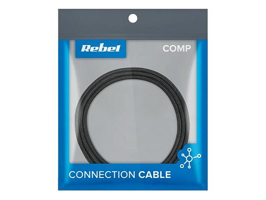 Kabel REBEL RB-6001-050-B USB/USB-C 0,5m Black