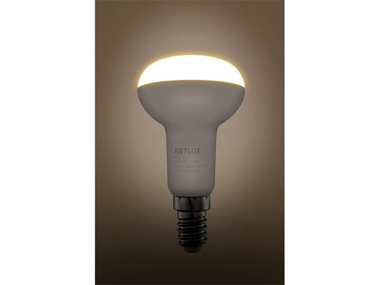 Žárovka LED E14 8W R50 SPOT bílá teplá RETLUX RLL 451