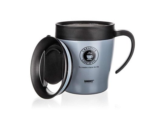 Termohrnek BANQUET Tazza Grey 0,33l