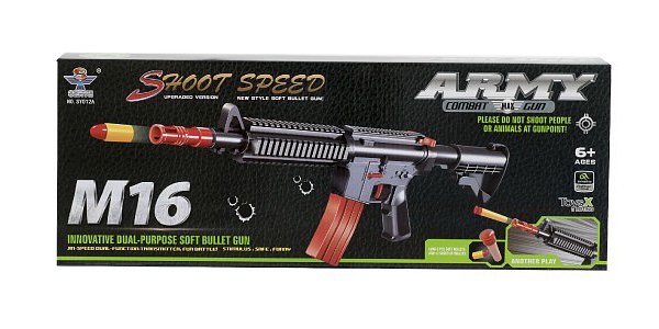Dětský samopal TEDDIES M16 na pěnové náboje 68cm