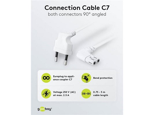 Kabel napájecí GOOBAY 97345 0,75m