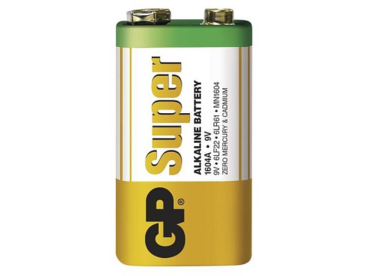 Baterie 6F22 (9V) alkalická GP Super Alkaline