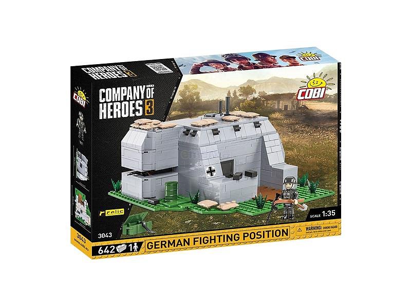 Stavebnice COBI 3043 COH German Fighting Position, 1:35, 642 k, 1 f