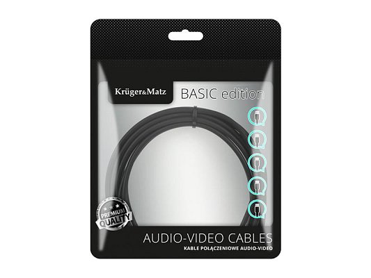 Kabel KRUGER & MATZ JACK 3.5 stereo/2xCINCH 1m KM1218 Basic