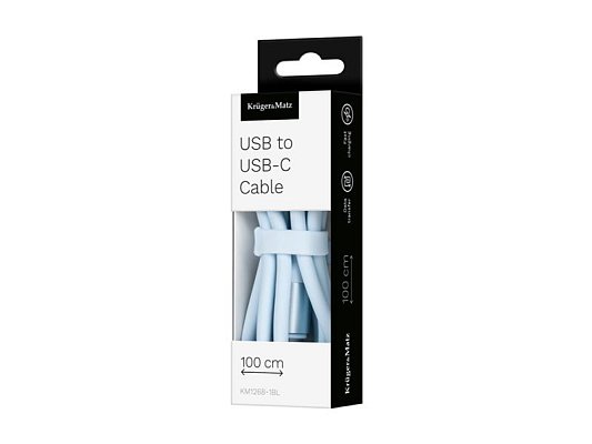 Kabel KRUGER & MATZ KM1268-1BL USB/USB-C 1m Blue