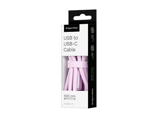 Kabel KRUGER & MATZ KM1268-1P USB/USB-C 1m Pink