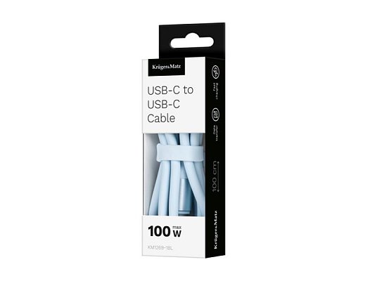 Kabel KRUGER & MATZ KM1269-1BL USB-C/USB-C 1m Blue