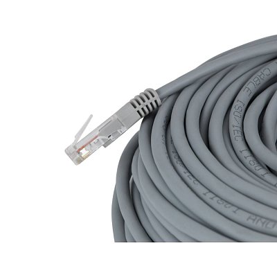 Patch kabel UTP RJ45-RJ45, CAT5E, 40m šedý