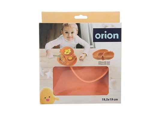 Talíř silikonový ORION Kačenka oranžový 19,5x19cm