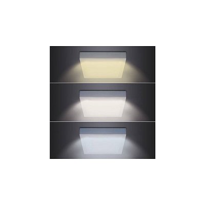 LED mini panel CCT, přisazený, 24W, 1800lm, 3000K, 4000K, 6000K, čtvercový, bílý