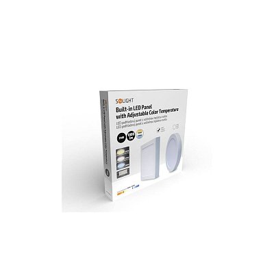 LED mini panel CCT, přisazený, 24W, 1800lm, 3000K, 4000K, 6000K, čtvercový, bílý