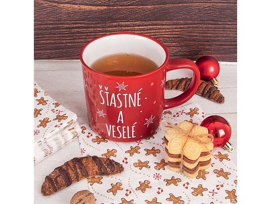 Hrnek ORION Vločka Šťastné a veselé 0,51l