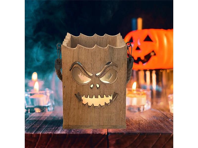 Svícen z mangového dřeva ORION Halloween