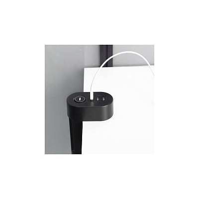 Prodlužovací přívod, 3z + USB A+C přenosné stolní zásuvky, 2m, černá, USB rychlonabíječka 20W PD