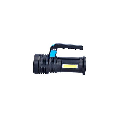 Nabíjecí LED svítilna s předním a bočním zdrojem světla, 150lm + 100lm (hlavní + boční LED), 800mAh Li-ion, USB