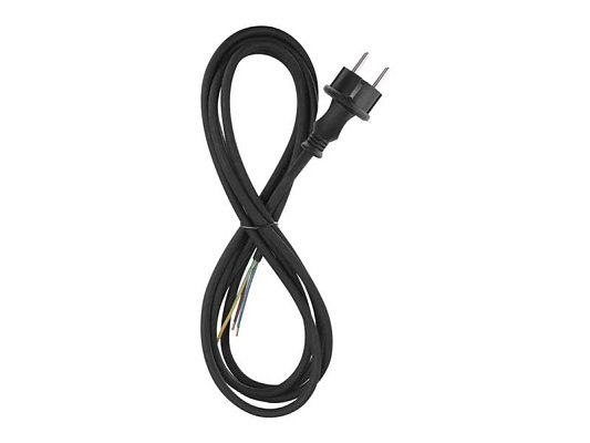 Flexo šňůra guma/neopren 3x1,0mm2 3m černá