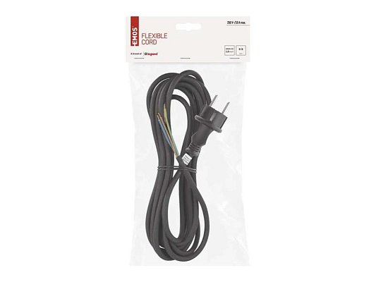 Flexo šňůra guma/neopren 3x1,0mm2 5m černá