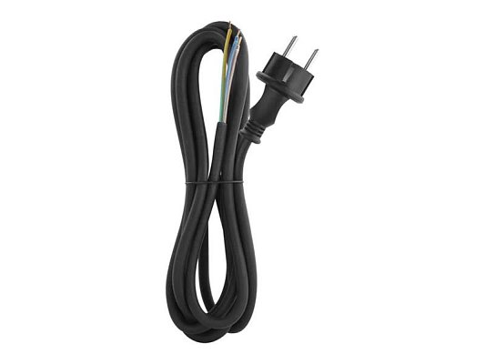 Flexo šňůra guma/neopren 3x1,5mm2 3m černá
