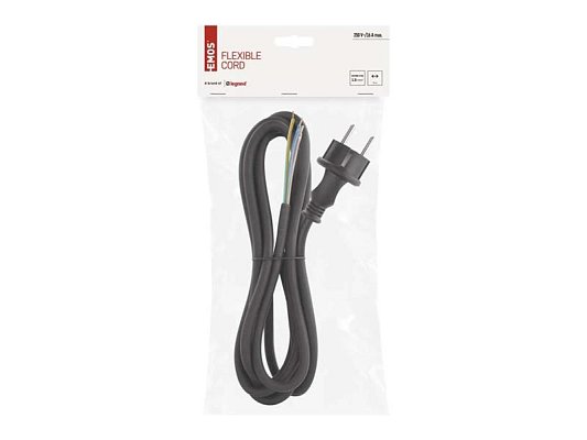 Flexo šňůra guma/neopren 3x1,5mm2 3m černá