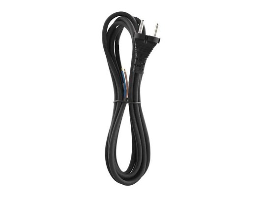 Flexo šňůra guma/neopren 2x1,0mm2 3m černá