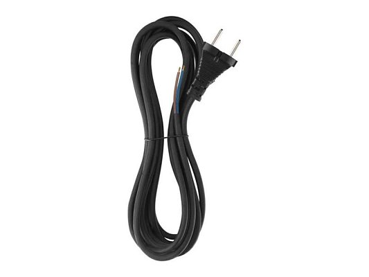 Flexo šňůra guma/neopren 2x1,0mm2 5m černá