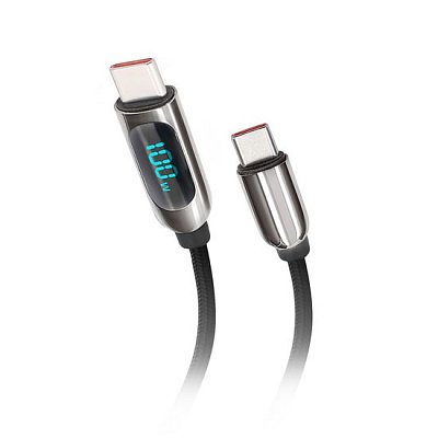 Kabel SOLIGHT SSC1802 USB-C/USB-C 2m Black