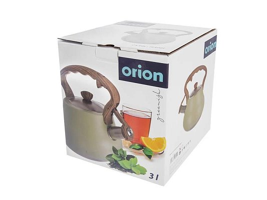 Konvice na čaj s píšťalkou ORION Greenish 3l