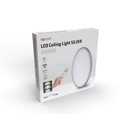 Svítidlo stropní SOLIGHT WO761 Silver 24W