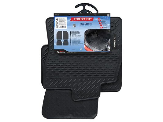 Koberce gumové COMPASS PERFECT FIT P3 s fixací sada 4ks