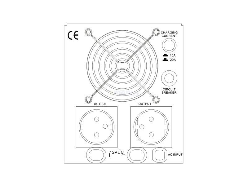Zdroj záložní GETI GEP700 sinus 700W