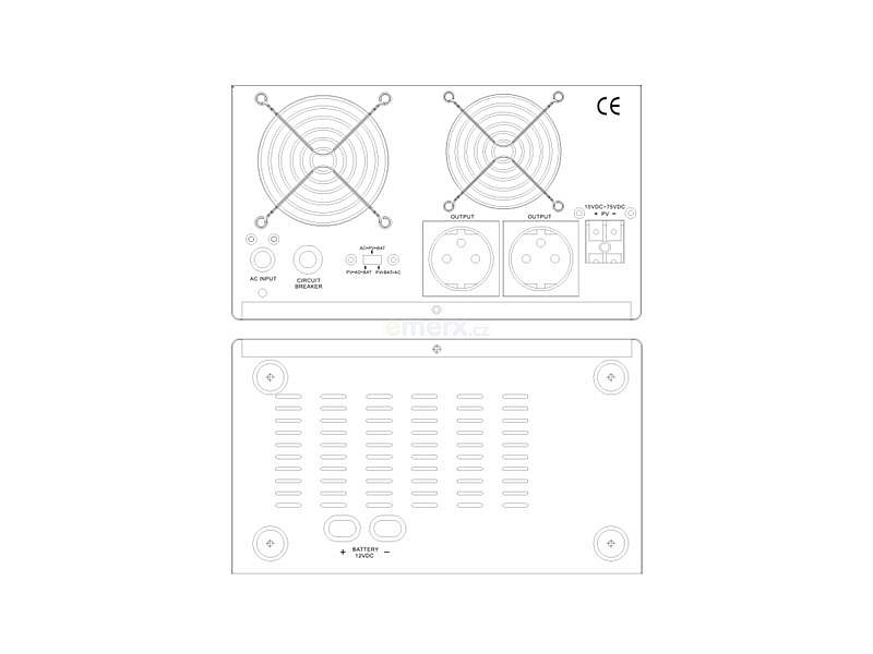 Zdroj záložní GETI GEP701PV sinus 700W nástěnný