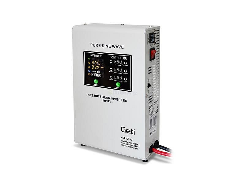Zdroj záložní GETI GEP501PV sinus 500W nástěnný (800VA)