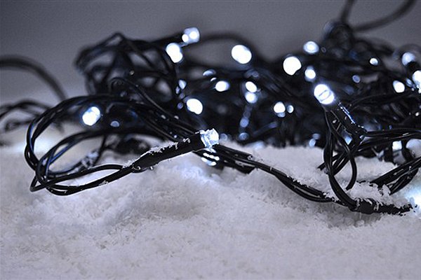 Řetěz vánoční 300 LED, 30m 1V04-W přívod 5m, IP44, bílá SOLIGHT