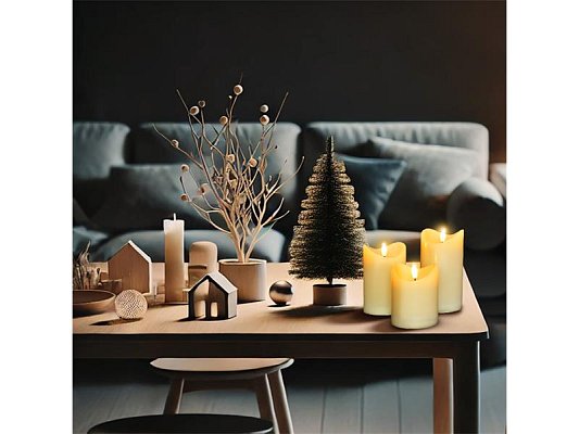 Vosková LED svíčka SOLIGHT 1V279 sada 3ks