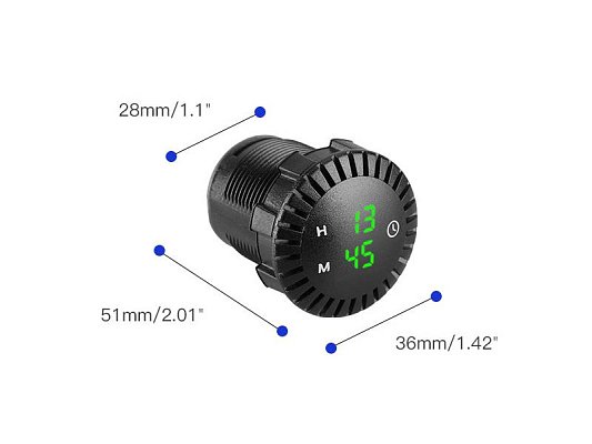 Palubní LED hodiny 12-24V STU 34671