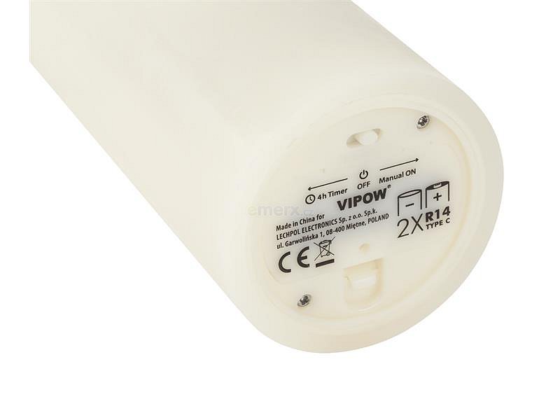 Vosková LED svíčka VIPOW LED0200-1
