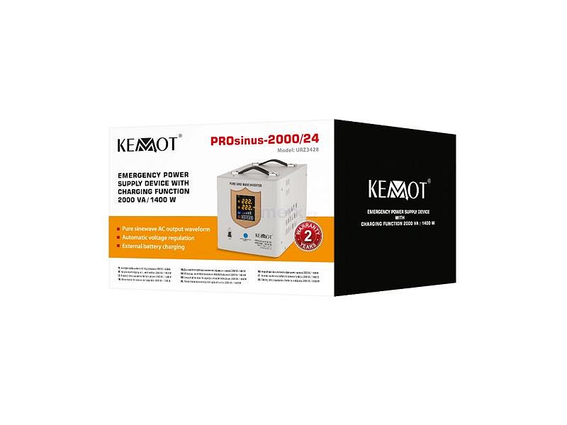 Zdroj záložní KEMOT PROsinus-2000/24 1400W 24V White