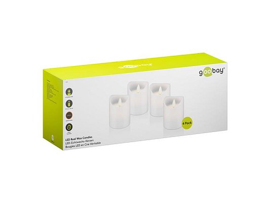 Vosková LED svíčka GOOBAY 74365 sada 4ks