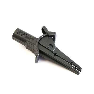 Krokosvorka násuvná; černá; průměr 4mm; 1000V/10A