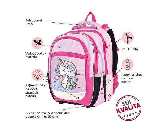 Batoh školní Junior STIL Unicorn