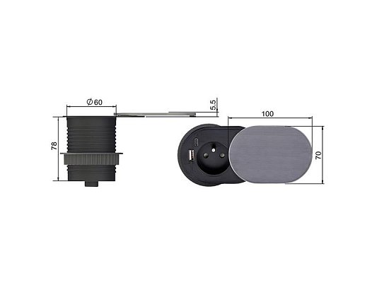 Zásuvkový blok SOLIGHT PP124C-PD20
