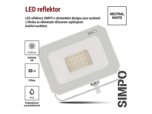 LED reflektor EMOS ZS2223W Simpo 20W