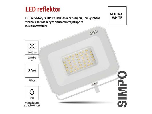 LED reflektor EMOS ZS2233W Simpo 30W