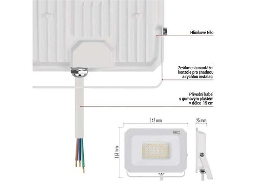 LED reflektor EMOS ZS2233W Simpo 30W