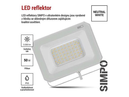 LED reflektor EMOS ZS2243W Simpo 50W